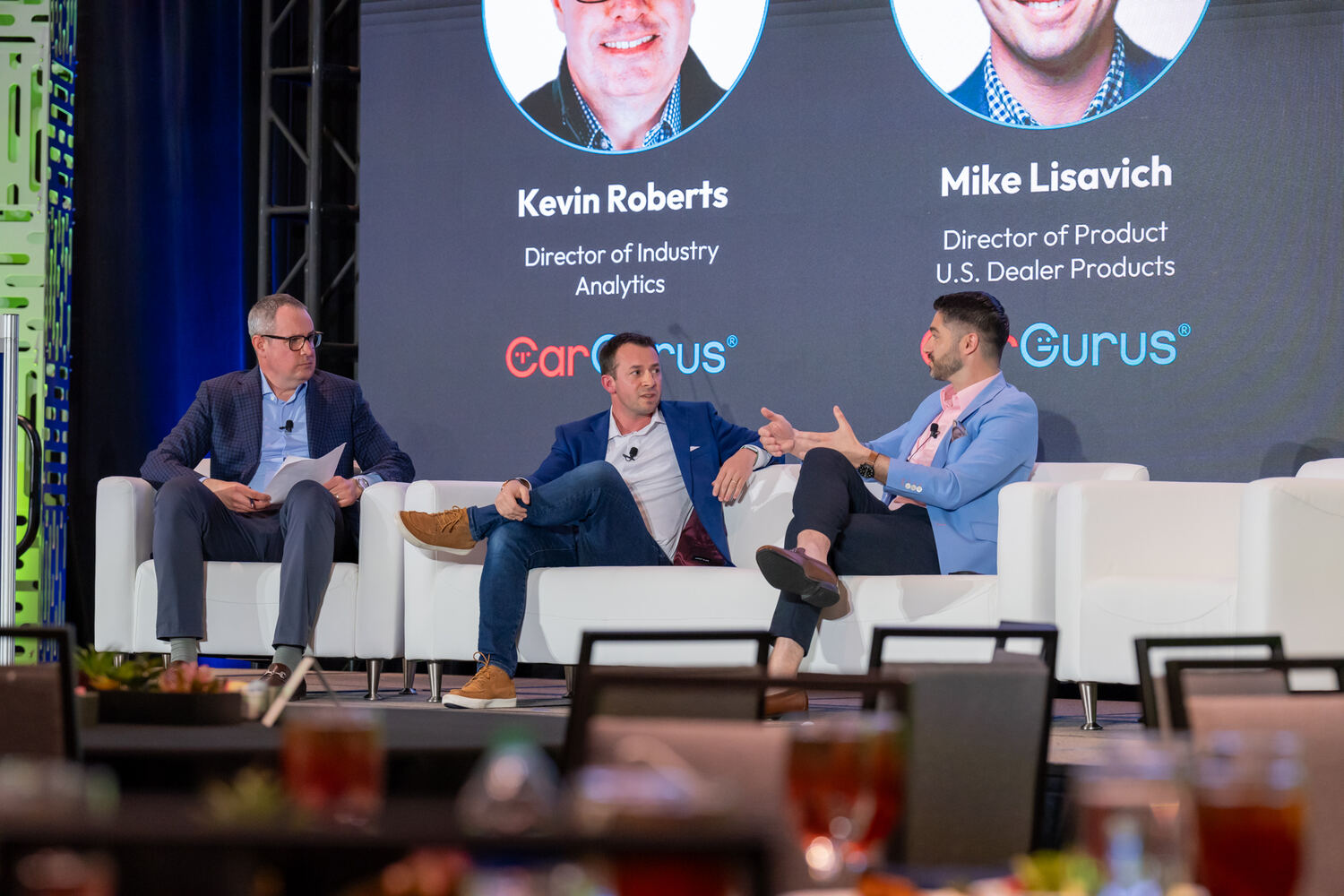 Mike on stage at a CarGurus dealer event